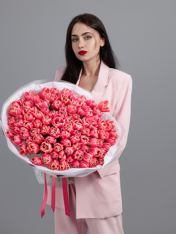 151 pink peony tulip