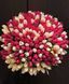 201 tulips (white & red mix)
